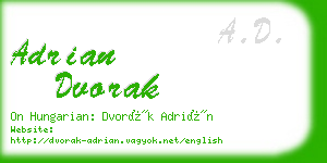 adrian dvorak business card